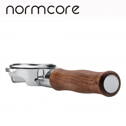 Normcore Slim Bottomless Portafilter, 58mm, Walnut Handle